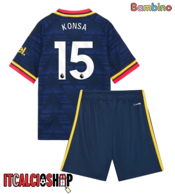 Arsenal Ezri Konsa #15 Seconda Maglia Bambino 2026-27 Manica Corta (+ Pantaloni corti)